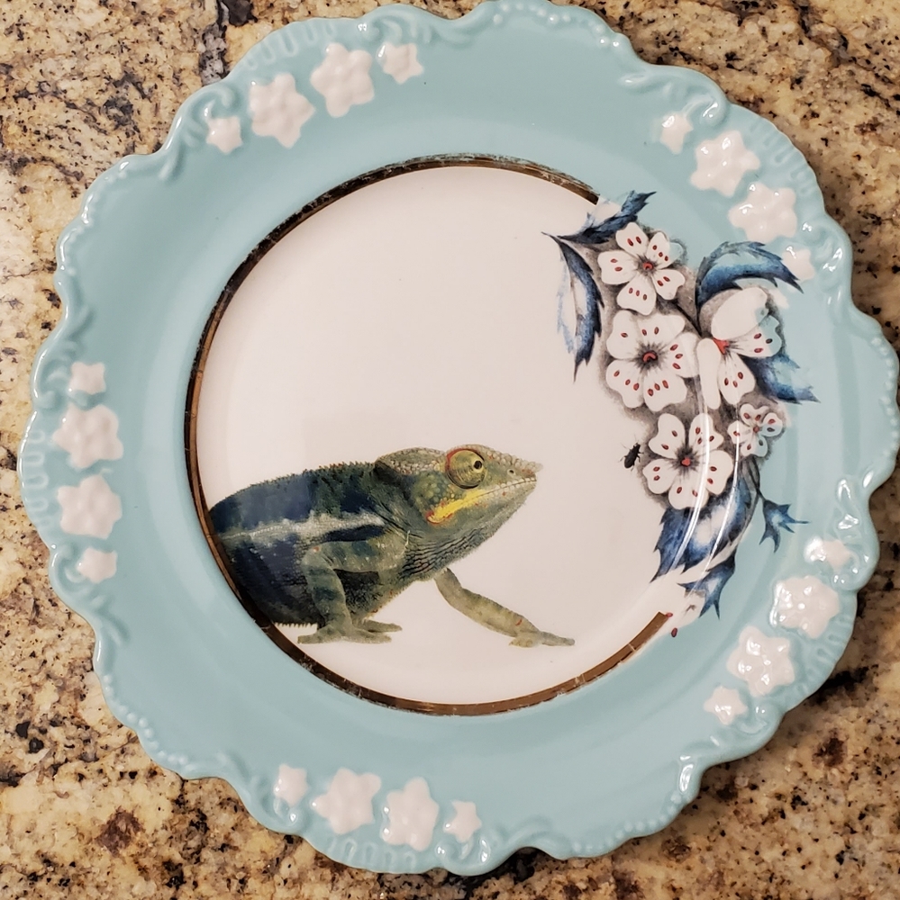 Anthropologie Lou Rota Chameleon Dessert Plate